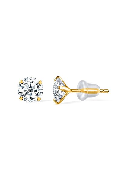 jelux silver Gümüş 925 Ayar 6 Mm Premium Star Kesim Zirkon Taşlı Silikon Kele...