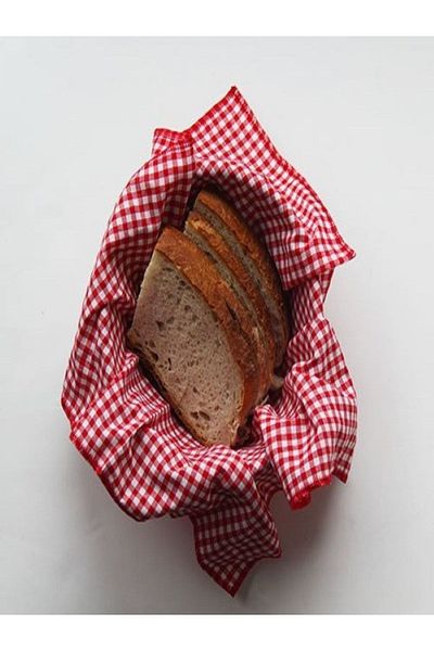Çizgikare 2 Pieces Bread Basket - Gingham Napkin