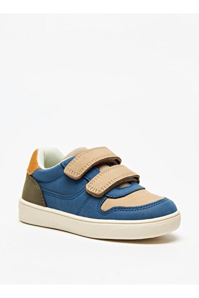 Barefeet Panelled Sneakers with Hook and Loop Closure
