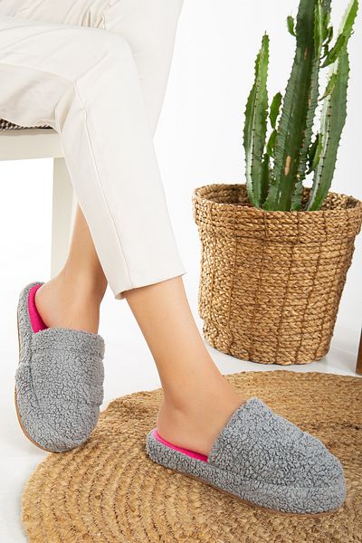 Slipcat Lamb Fabric Wool Silent Sole Women's Slippers Indoor House Slippers