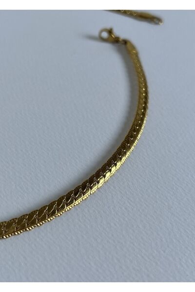 KİLİGİSTANBUL 45 CM ÇELİK ÖRME EZME ZİNCİR KOLYE