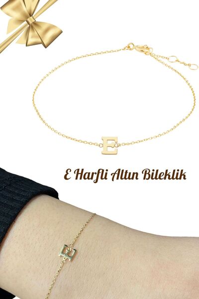 Hepimitu E Harfli Altın Bileklik