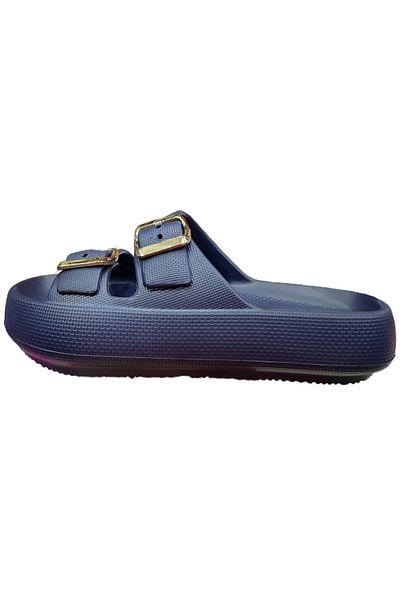 AKINAL Akınal E282-24 - Orthopedic Women's Slippers 36-40 Navy Gold, Water Resistant