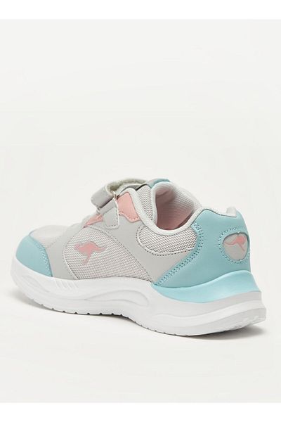 Kangaroos Girls' Colourblock Sports Shoes with Hook and Loop Closure