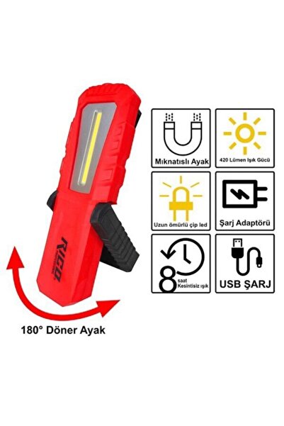 Rico 013-RC0037 Rico Şarjlı Led El Lambası