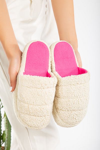 Slipcat Lamb Fabric Wool Silent Sole Γυναικείες Παντόφλες Παντόφλες εσωτερικού χώρου