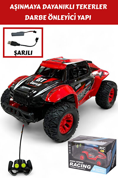 YILDIRIM OYUNCAK Uzaktan Kumandalı Şarjlı High Speed Racing Araba - 20 cm Full Fonksiyon Darbe Önleyici Arazi Arabası