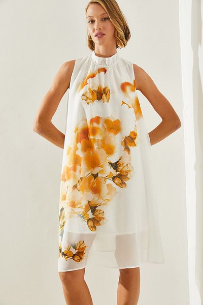Bianco Lucci Floral Patterned Women's Strappy Dress - 23148 60251673
