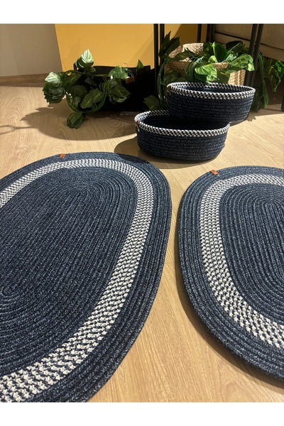 MaVaux Iuta Amsterdam - Set de 4 covorașe de baie din răchită