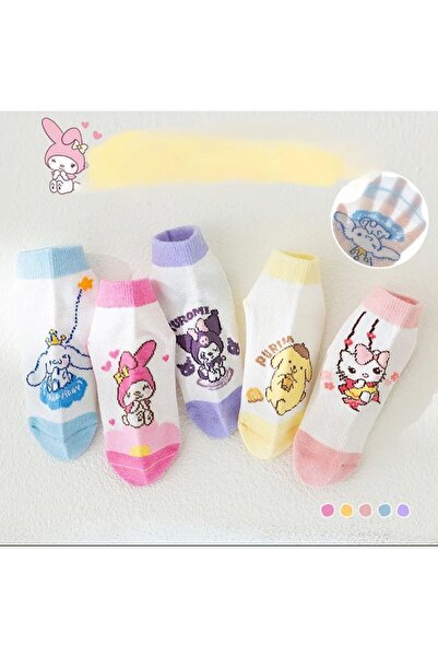 DM DEL MORE SOCKS 5 чифта детски сладки ботуши с анимационни шарки чорапи