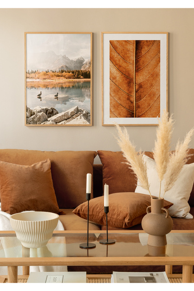 Dekorsiahome 2-dijelna slika u drvenom okviru AutumnDuo