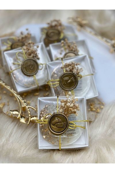 Mirabella Gift 10 τεμ. διακοσμημένο κουτί σφραγισμένο εποξειδικό μαγνήτης υπόσχεση αρραβώνων γάμου Κοράνι Αναμνηστικό δώρο περιτομής Mevlüt