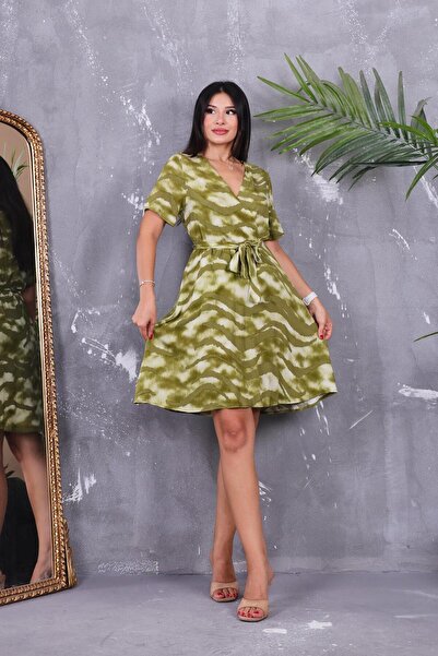 ZEYWEAR فستان بياقة مزدوجة الصدر مع شورت