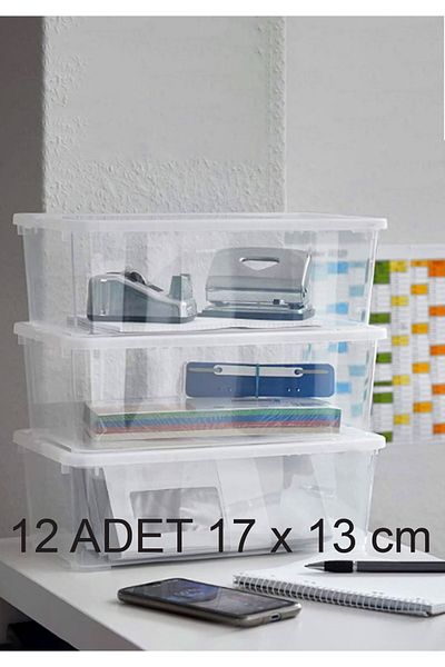 HOMİNG Homing Clear Lid Refrigerator Freezer Organizer Kitchen Storage Organizer 12 Pcs
