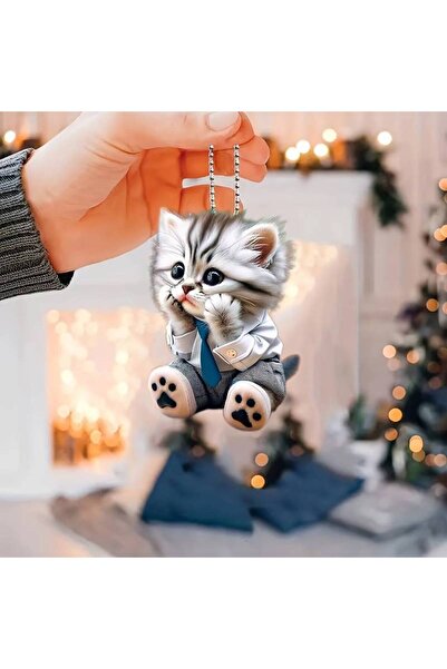 Burdabuldu Kedi Anahtarlık Kedi Figürlü 3 Boyutlu (TATLI)