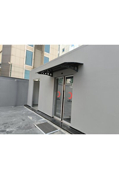 Yapısan Lazer Kesim Metal Ayak 10 mm Polikarbon Levhalı Pratik Sundurma 100x400 cm Modern Model