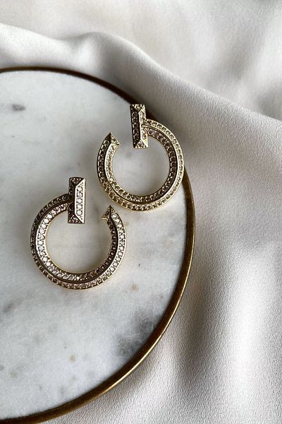 gaila design Gold Color Tiff Design Model Earrings