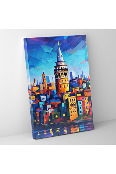 PaintedAnarchy Galata Tower Wall Decoration, Galata Tower, Geometric Abstract...