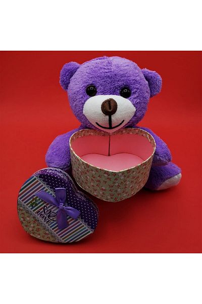 Sarego Heart Box Plush Teddy Bear Sweet Cute Romantic Love Package Surprise Yumoş Love Box Special Day Gift