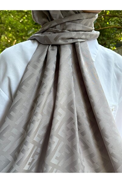 shalby Χιτζάμπ Μεταξένιο Βαμβακερό Ζακάρ Ασημί