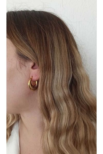 STEVENS Stainless Anti-Tarnish Hoop Earrings