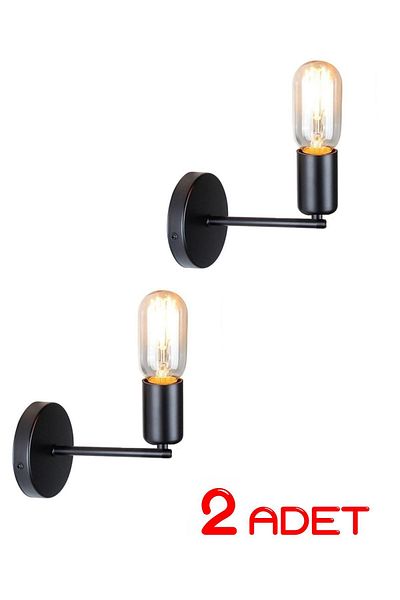 EYS Aydınlatma Sinem 2-Piece Black Sconce