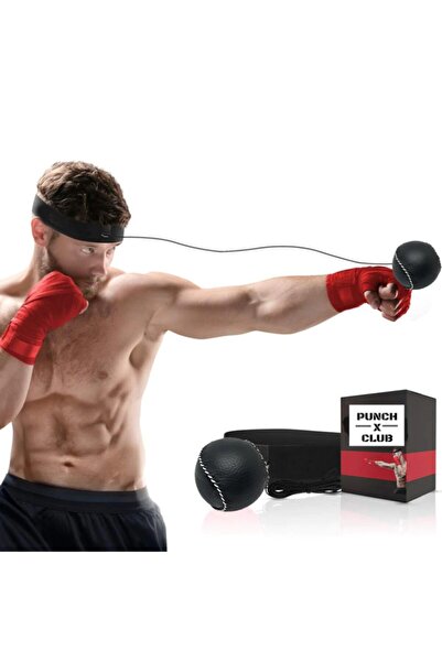 Punch 2020 Club Kick Box Boks Kafa Refleks Hız Topu Deri Kaplama