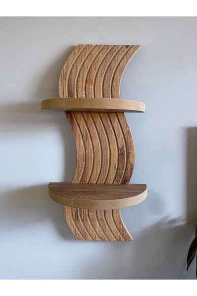 varje Dalga Desen Dekoratif Duvar Rafı