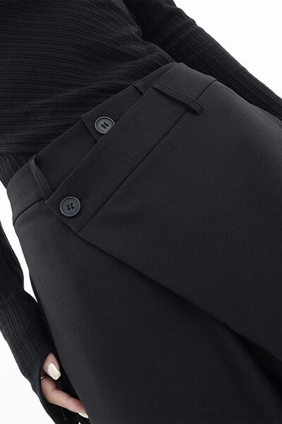 ipek atlas Nurbeli Femei - Pantaloni Urban Palazzo Asimetrici