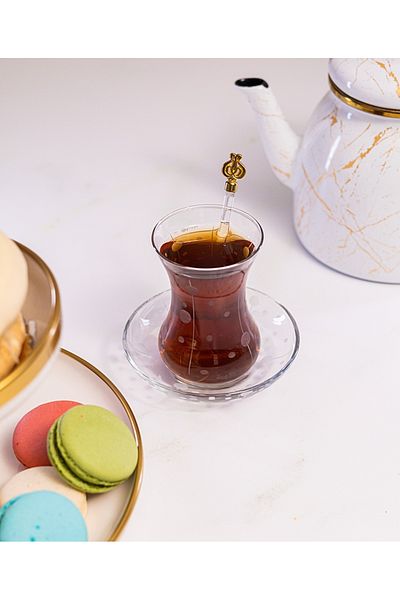 DECOSTYLE Paşabahçe Tea Glass Pointed Set of 6