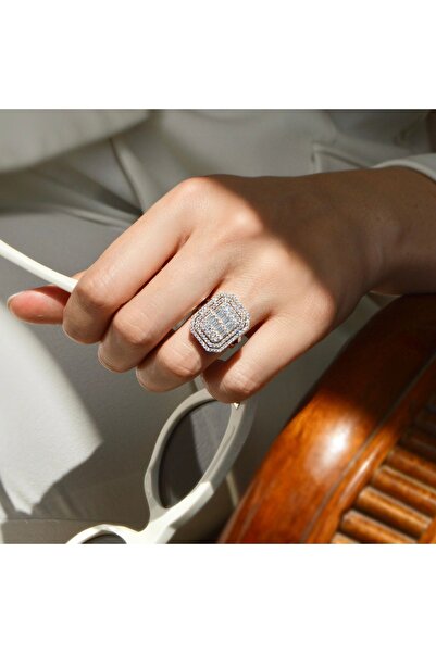 Karadeniz Kuyumculuk Baget Taşlı Altın Yüzük (max Boy)