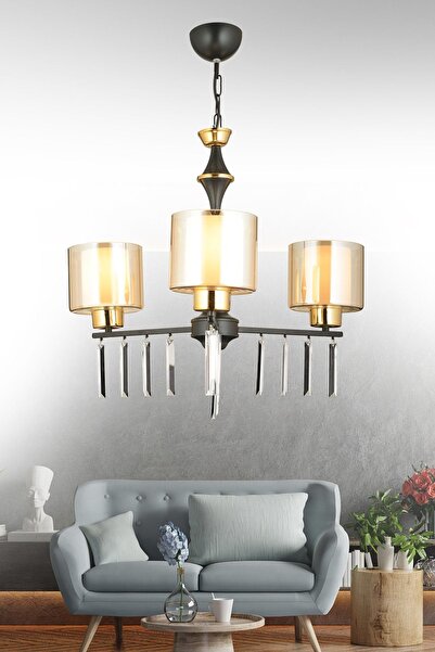 Genel Markalar Pervane 3'lü Siyah Çift Camlı Lüks Yukarı Bakan Kristal Taşlı ...