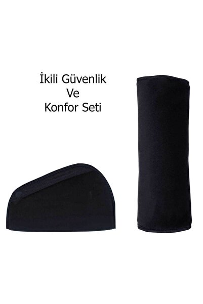fame aksesuar Araba Emniyet Kemeri Yastığı Oto Kemer Küçültme Seti Çocuk Baş Boyun Yastığı Kemer Daraltıcı 2li Set