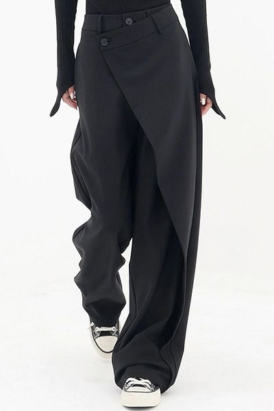 ipek atlas Nurbeli Femei - Pantaloni Urban Palazzo Asimetrici