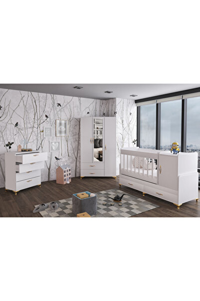 Bygolden Avangard Gold Bebek Odası Takımı Tam Set