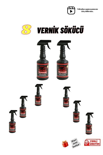 Dinçmax 8 Adet Vernik Sökücü Sprey- Oto Güneş Yanığı Onarımı