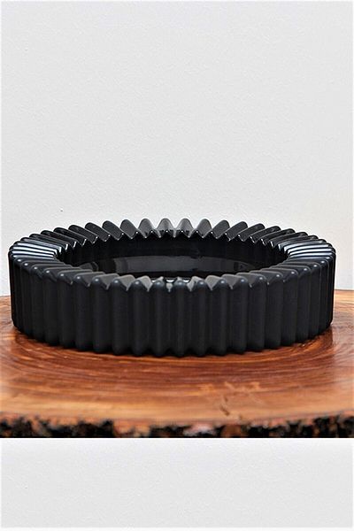 PİNK DESİGN KİTCHEN 14cm BlacK Glass Ash Tray - 1 Piece