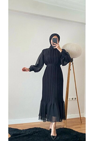 waw tesettür JanJanlı piliselli Elbise