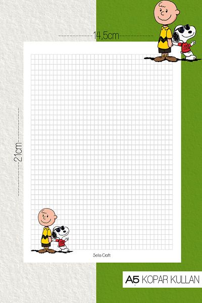 SelisCraft Σημειωματάριο Snoopy Patterned Checkered 06 Daily Planner, Σημειωματάριο, Λίστα εκκρεμοτήτων, Σημειωματάριο, Ατζέντα