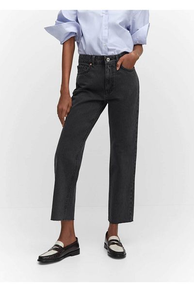 MANGO Woman Straight cut crop jeans