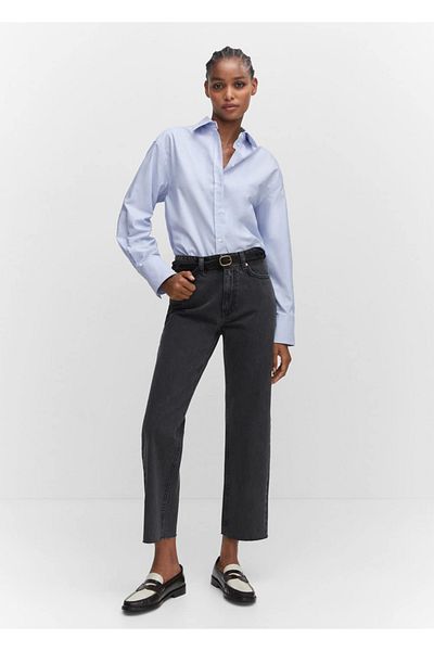 MANGO Woman Straight cut crop jeans