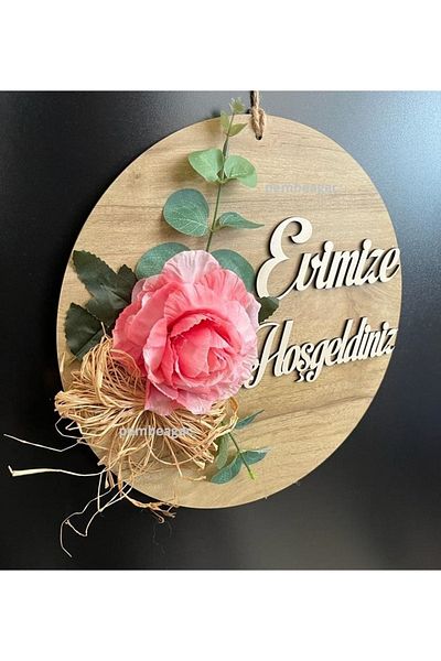 Pembe Ağaç Tasarım Atölyesi Добре дошли в нашия дом - Добре дошли - Декорация за външни врати - Декорация за стоманени врати