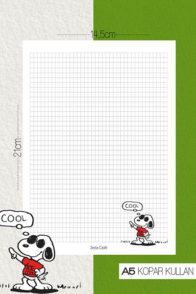 SelisCraft Σημειωματάριο με μοτίβο Snoopy 05 Daily Planner, Σημειωματάριο, Λίστα εκκρεμοτήτων, Σημειωματάριο, Ατζέντα