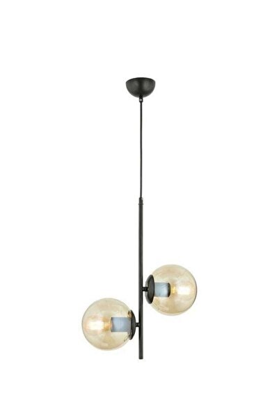 BSA LIGHTING Maysa 2'li Siyah Sarkıt Avize (bal Camlı)