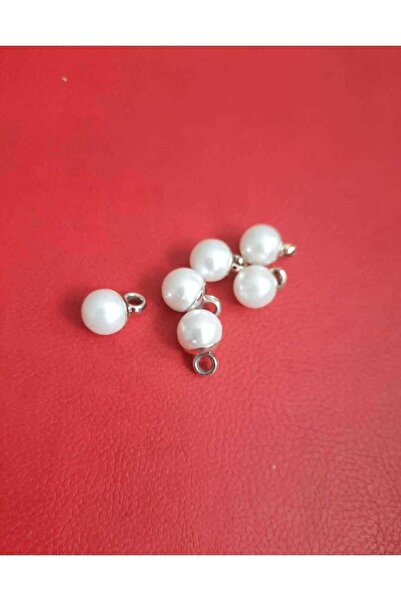 İMREN AKSESUAR زر لؤلؤي 1 سم - عبوة واحدة مكونة من 8 قطع