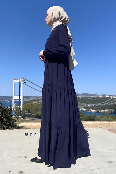 ASİLNUR Μπλε Navy Demet Ferace