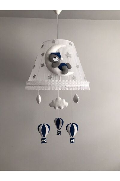 Keçeli parti hayalleri Bebek Çocuk Odası Avize Ayıcık Lacivert Gri Beyaz