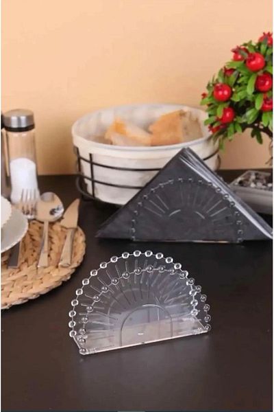 Hilamingo Home Crystal Beaded Service Napkin Holder Presentation Kitchen Service Presentation Set