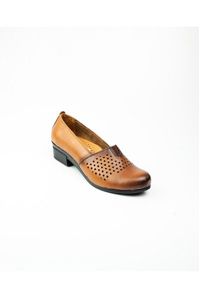 Scavia 914 Model Tan Leather Women's Casual Shoes