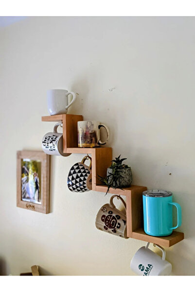 g gürzüwed Kahve Kupası Tutucu Kupa Rafı Basamaklı Kahve Kupası Rafı Rustik  ...